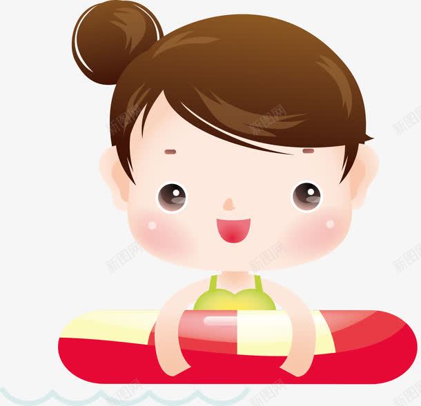 小女孩游泳png免抠素材_新图网 https://ixintu.com 小女孩 游泳 游泳圈 练习
