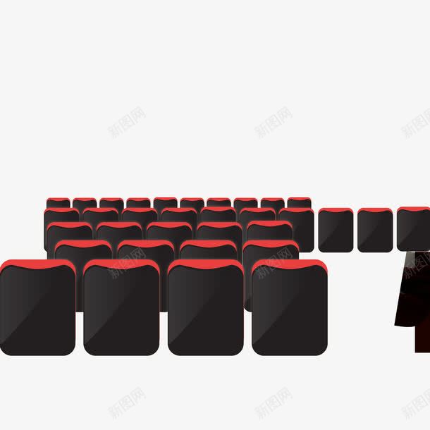 黑红色影院座位png免抠素材_新图网 https://ixintu.com 座位 座位表 影院 素材 黑红色 黑红色系