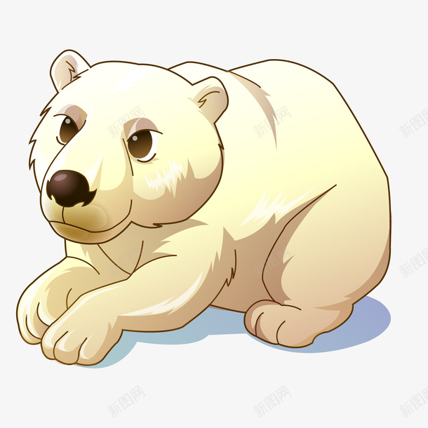 卡通北极熊矢量图ai免抠素材_新图网 https://ixintu.com 动物设计 北极熊 卡通 手绘 野生动物 矢量图
