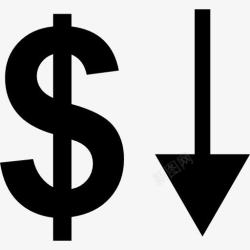 美元贬值美元图标高清图片