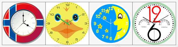 鸭子钟表png免抠素材_新图网 https://ixintu.com 手绘 钟表 鸭子