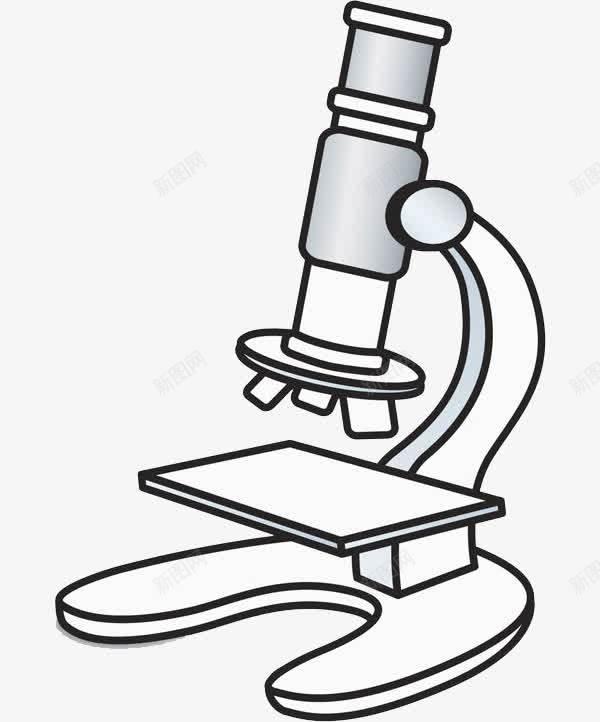 手绘显微镜png免抠素材_新图网 https://ixintu.com 做实验 卡通 手绘 显微镜 水彩 灰色 科学 观察