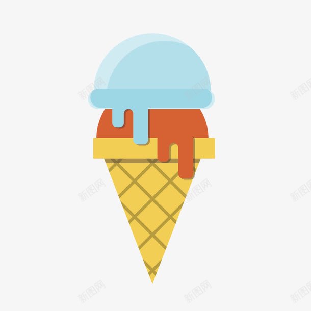 巧克力冰淇淋png免抠素材_新图网 https://ixintu.com 冰淇淋 巧克力 蛋卷