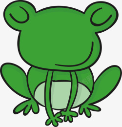 水彩青蛙绿色的小青蛙矢量图高清图片