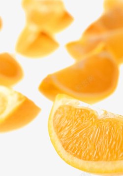 立体橙子甜橙瓣拼盘高清图片