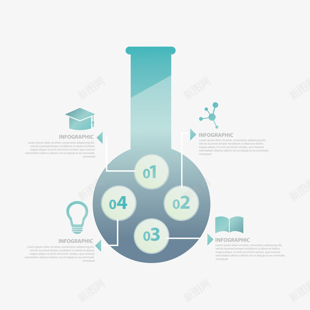 实验瓶信息图矢量图ai免抠素材_新图网 https://ixintu.com png素材 信息图 实验瓶 矢量图