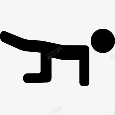 男人锻炼腿在酒花图标图标