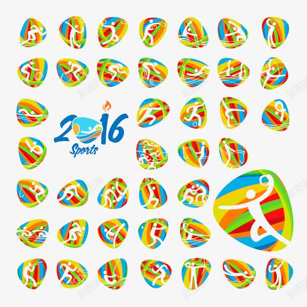 2016里约奥运会图标png_新图网 https://ixintu.com 2016奥运会 巴西奥运会 运动 运动员 里约奥运会