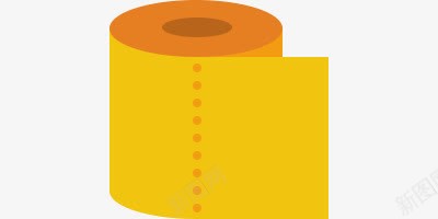 鼠绘纸巾png免抠素材_新图网 https://ixintu.com 卷纸 标志 纸巾 黄色