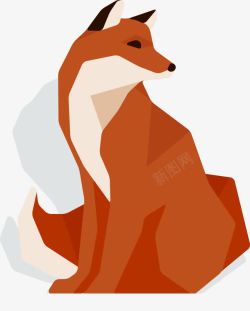 几何图形狐狸狐狸高清图片