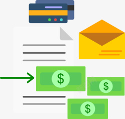 信用卡账单支付信用卡账单矢量图高清图片