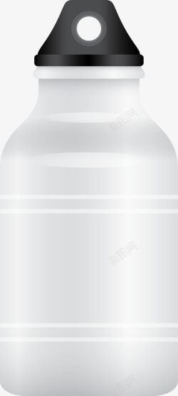 白色塑料瓶子矢量图素材