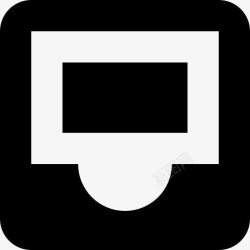 程式化的符号文件夹的方形图标高清图片