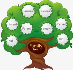 家族族谱手绘家族树高清图片