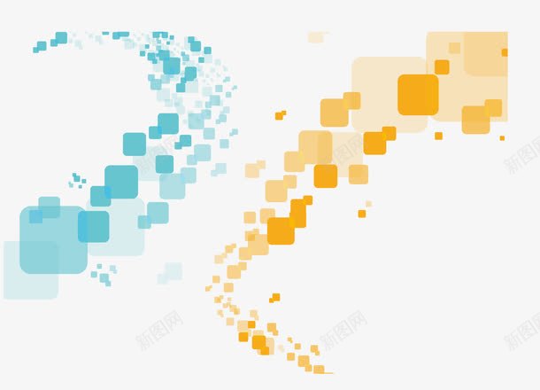 漂浮矩形矢量图ai免抠素材_新图网 https://ixintu.com 漂浮矩形 矩形 蓝色 黄色 矢量图