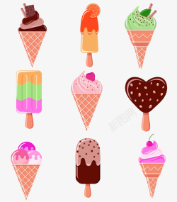冷食脆筒冰淇淋高清图片
