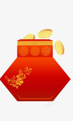 手绘金色花手绘金币高清图片