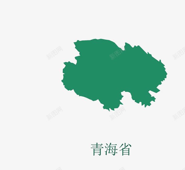 绿色青海省图标png_新图网 https://ixintu.com PNG素材 版块 绿色 青海省