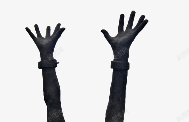 黑色张开双手的雕塑png免抠素材_新图网 https://ixintu.com 张开双手 手 雕塑 黑色