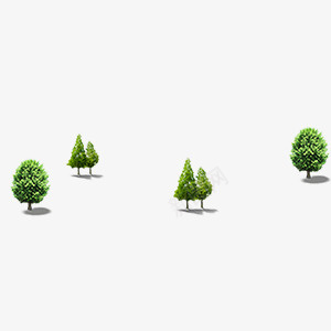 装饰小树木png免抠素材_新图网 https://ixintu.com 小树 树木 清新 绿色 装饰