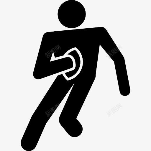 橄榄球运动员抱着球跑图标png_新图网 https://ixintu.com 形状 橄榄球 玩 球 球员 男性 的人 运动 黑色