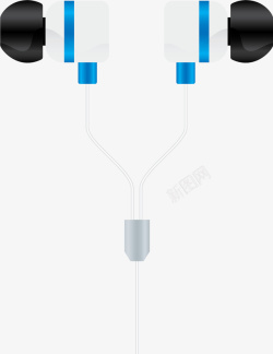 耳塞式耳机对称的耳塞式降噪耳机矢量图高清图片
