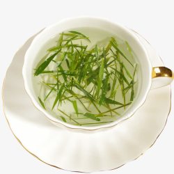 一杯竹叶茶素材