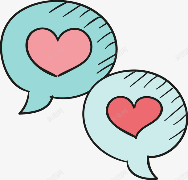 爱心对话框png免抠素材_新图网 https://ixintu.com png 卡通 对话框 手绘 爱心 素材