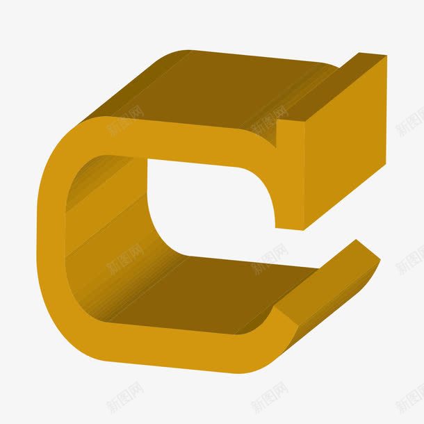 立体字母Cpng免抠素材_新图网 https://ixintu.com 二十六个英文字母 创意字母 彩色字母 立体字母C 艺术字体 艺术字母 英文字母 黄色立体字母C