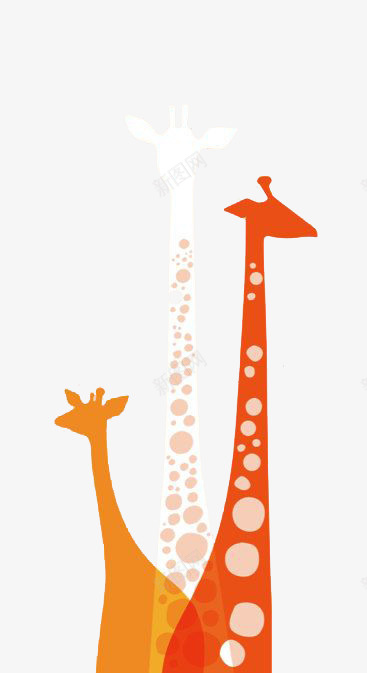 长颈鹿拼贴画png免抠素材_新图网 https://ixintu.com 平面设计元素 装饰素材 设计元素 长颈鹿