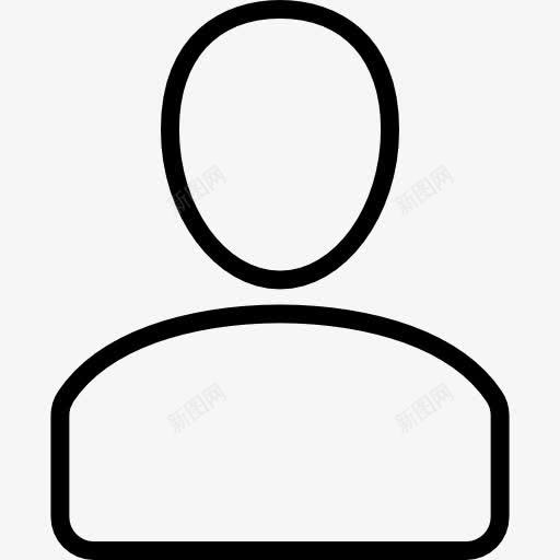 用户轮廓形状图标png_新图网 https://ixintu.com 人 形状 概述 用户 界面 苗条的图标 轮廓