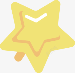黄色冰糕清新水彩黄色五角星冰激凌素矢量图高清图片
