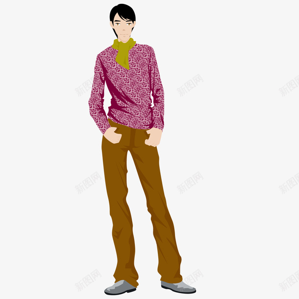 喜欢摆pose的男人矢量图ai免抠素材_新图网 https://ixintu.com pose 男人 跳舞 矢量图