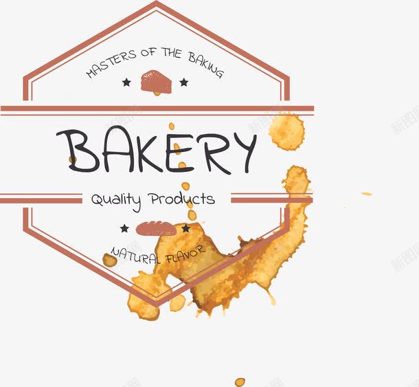 餐饮烘焙标签png免抠素材_新图网 https://ixintu.com 卡通手绘 烘焙 装饰图案 面包 餐饮