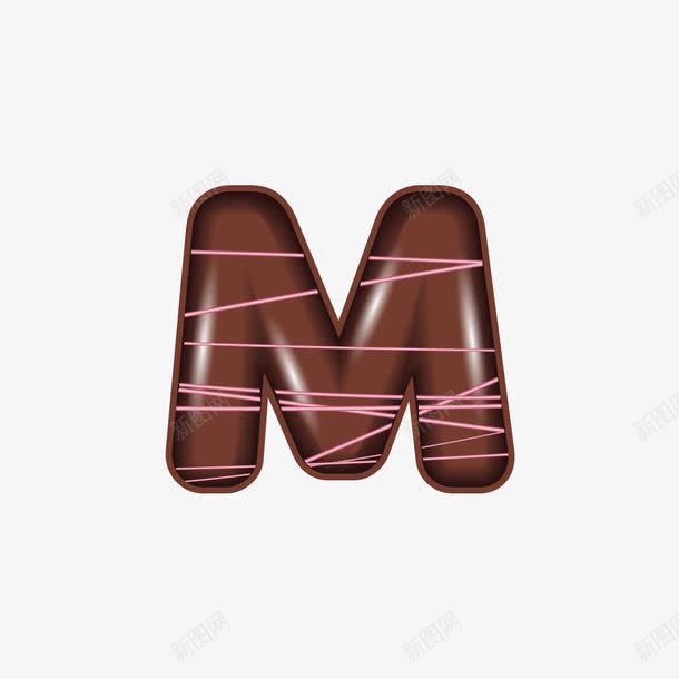 巧克力字母Mpng免抠素材_新图网 https://ixintu.com 字母 巧克力色 矢量字母 英文