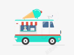 闆嗗悎冰淇淋车高清图片