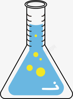 蓝色的药水瓶矢量图素材