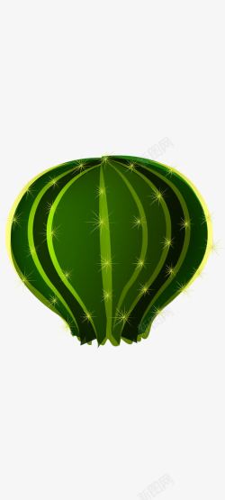 绿色植物仙人球卡通植被可爱素材