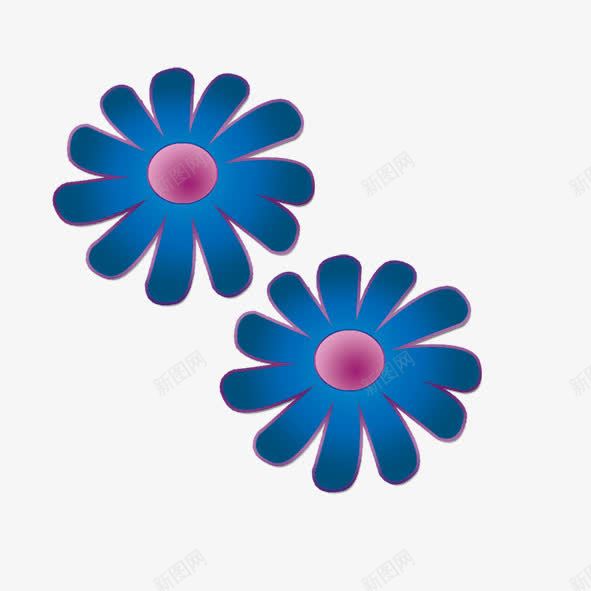 蓝蓝的花瓣png免抠素材_新图网 https://ixintu.com 粉色 花朵 花瓣 蓝色