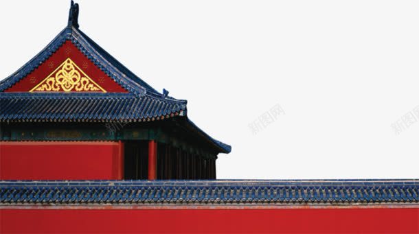 中国风红色复古建筑png免抠素材_新图网 https://ixintu.com 国风 复古 建筑 红色