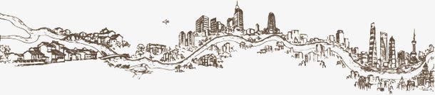 手绘线路图png免抠素材_新图网 https://ixintu.com 城市 建筑 手绘 手绘线路图 素描
