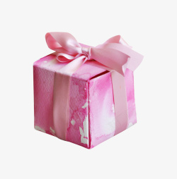 粉色彩带礼盒素材