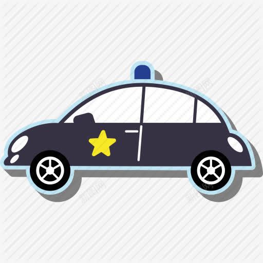 卡通警车png免抠素材_新图网 https://ixintu.com 交通工具 卡通 汽车 警车