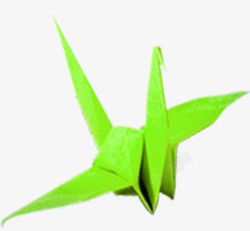 创意手工工艺品绿色的千纸鹤素材