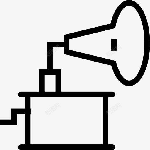 留声机图标png_新图网 https://ixintu.com 古典 塑料 技术 电子 留声机 音乐 音乐播放器