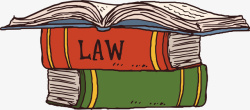 法典彩色卡通法律宝典矢量图高清图片