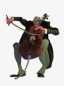 卡通大提琴素材