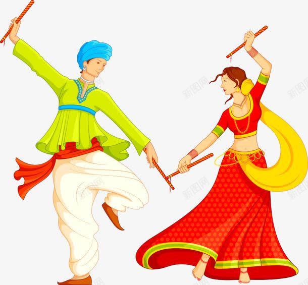 舞蹈的印度人png免抠素材_新图网 https://ixintu.com 人物 卡通人物 印度人 矢量人物 舞蹈