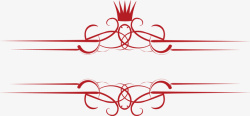 欧式的红色装饰边条矢量图素材