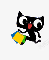 购物的天猫png免抠素材_新图网 https://ixintu.com 天猫 猫图片